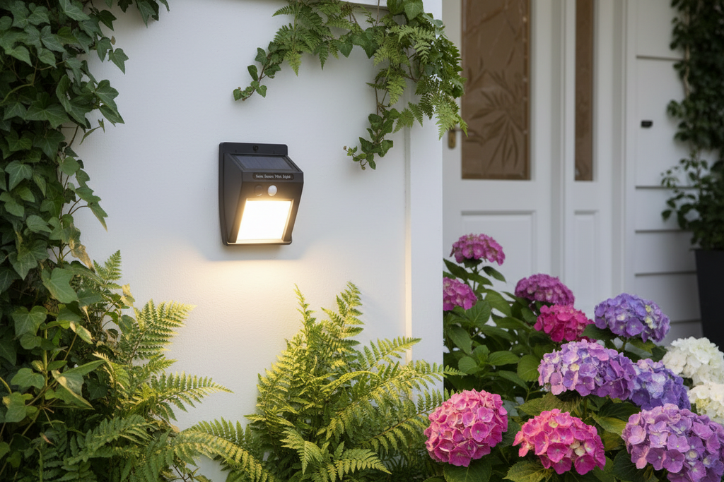 Luces solares de 20 LEDs con sensor de movimiento para exteriores