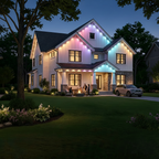Outdoor Light,50ft With 30 LED Eaves Lights,Smart RGB Outdoor Lights With 75 Scene Modes,IP67 Waterproof,for Halloween Decorations,Christmas,Holiday,Party,with App And Remote