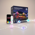 50FT Smart RGB Outdoor Lights With 75 Scene Modes, IP67 Waterproof App and Remote