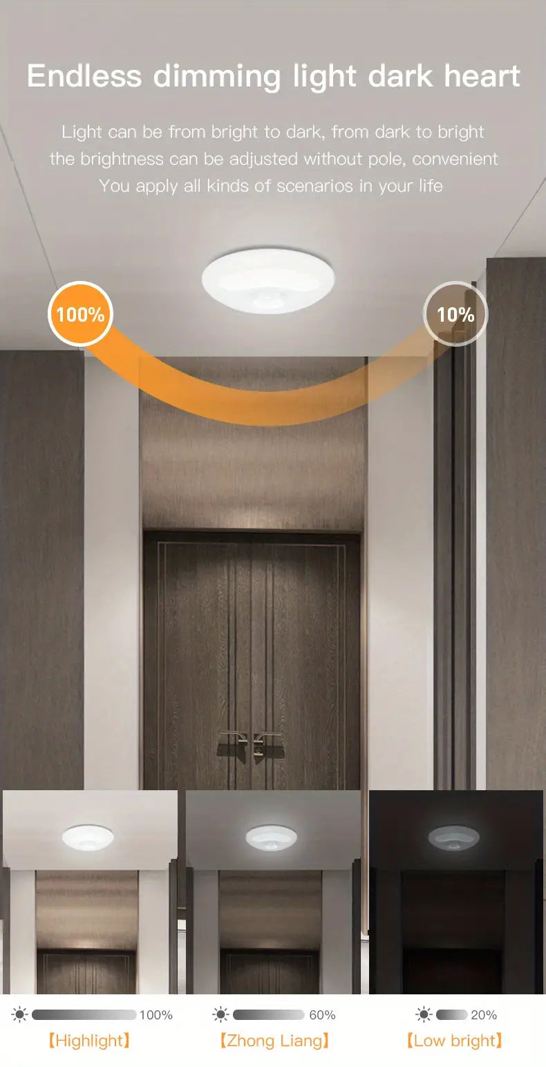 Dimmable Wireless Motion Sensor LED Ceiling Light