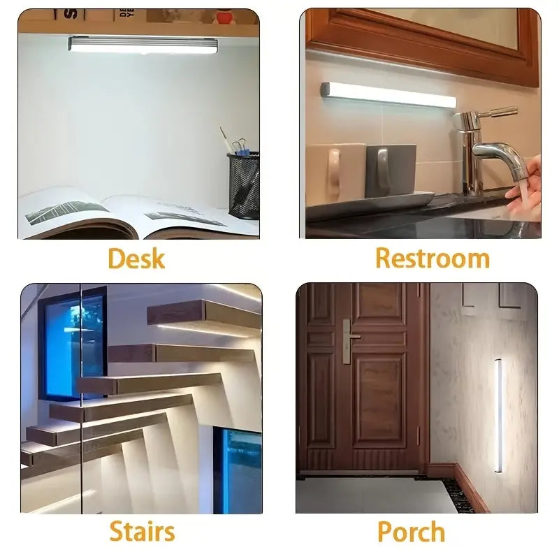 1pc Rechargeable LED Motion Sensor Cabinet Light Strip