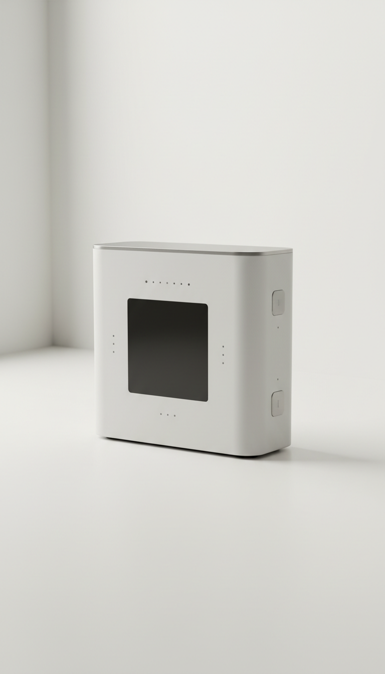 Integrated Home Automation Hub with Neutral Palette