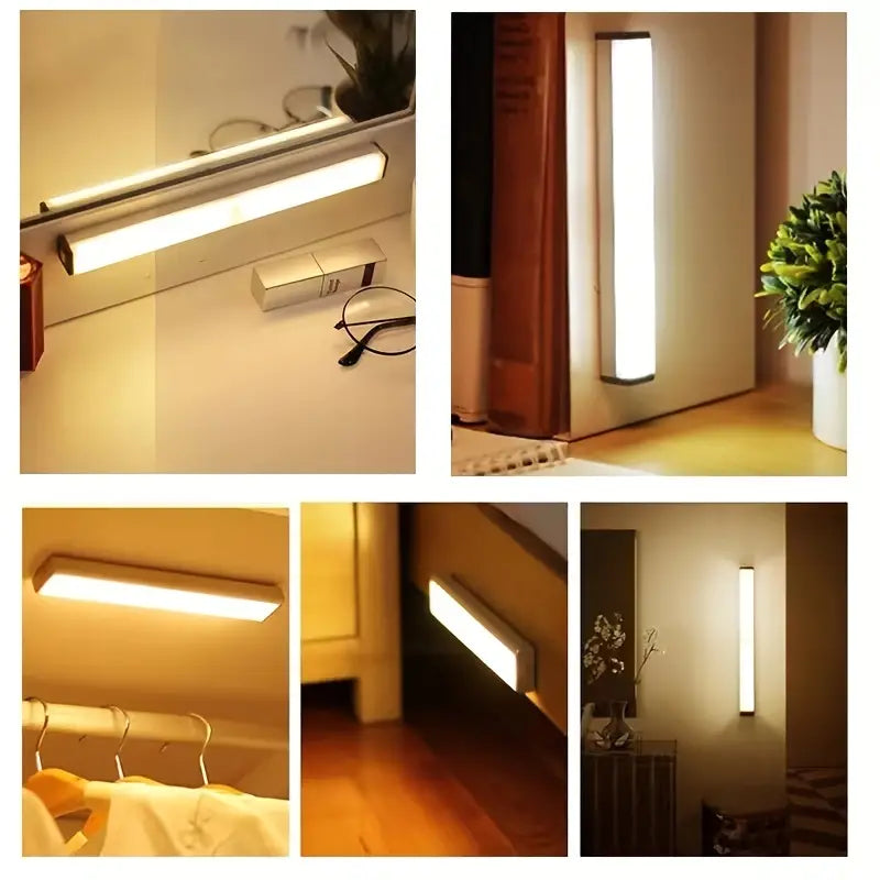 1pc Rechargeable LED Motion Sensor Cabinet Light Strip