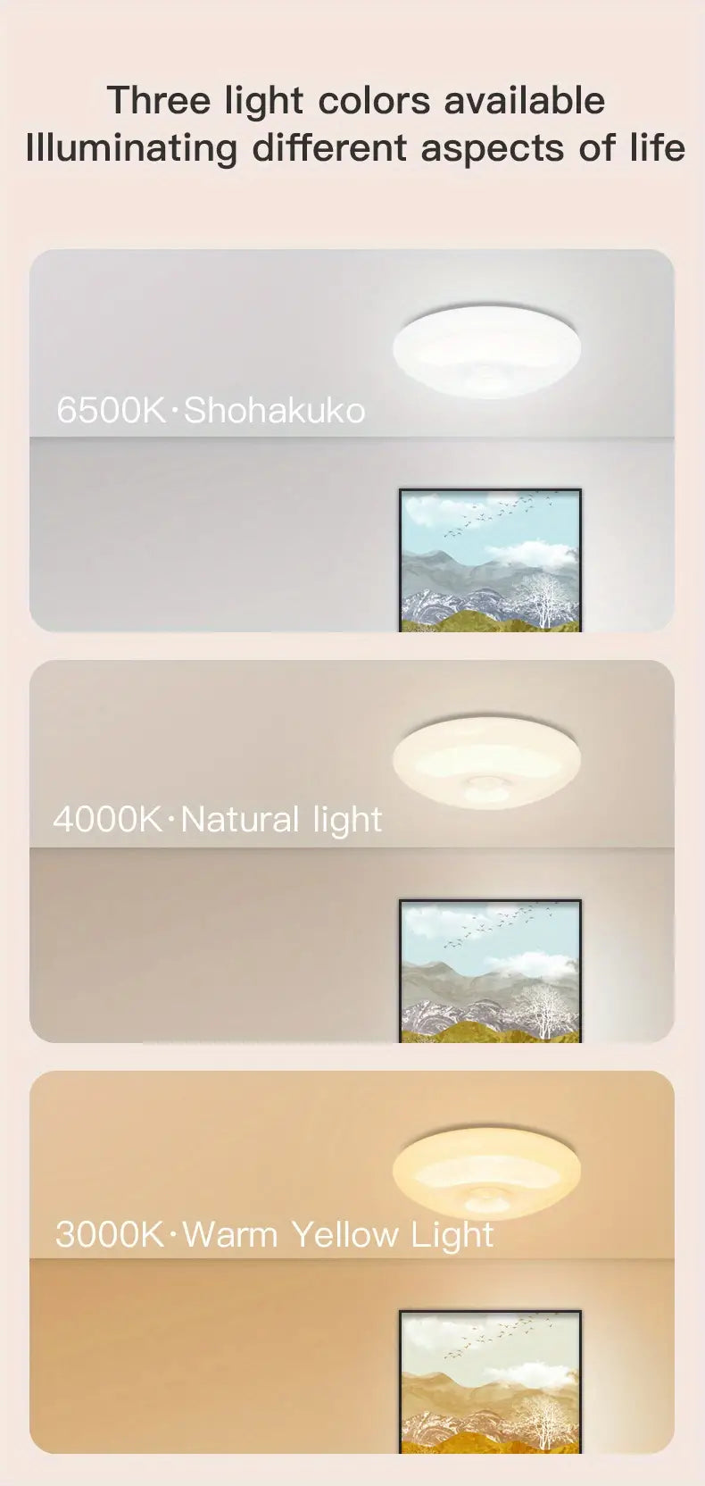 Dimmable Wireless Motion Sensor LED Ceiling Light