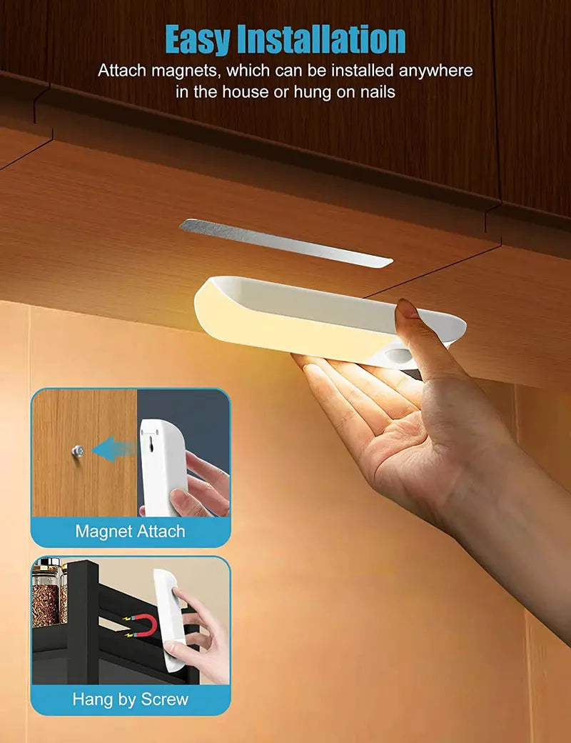 USB Rechargeable Motion Sensor LED Cabinet Light Bar