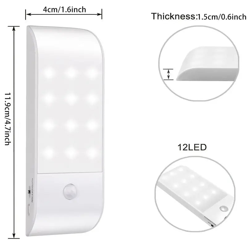 USB Rechargeable Motion Sensor LED Cabinet Light Bar