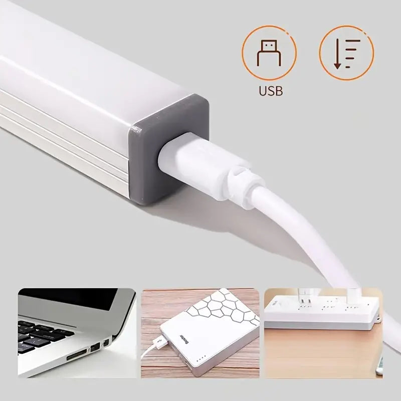 1pc Rechargeable LED Motion Sensor Cabinet Light Strip